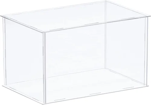 Miniatura 9 de MECCANIXITY Vitrina de acrílico Caja de plástico transparente montar escaparate a prueba de polvo 14x6.3x4.1 pulgadas para artículos coleccionables