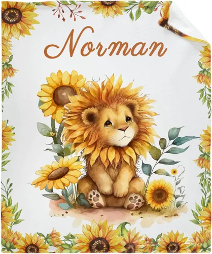 Miniatura 12 de Regalo personalizado para niños/niños, mantas personalizadas de animales para sofá, cama, dormitorio, sala de estar, manta ligera