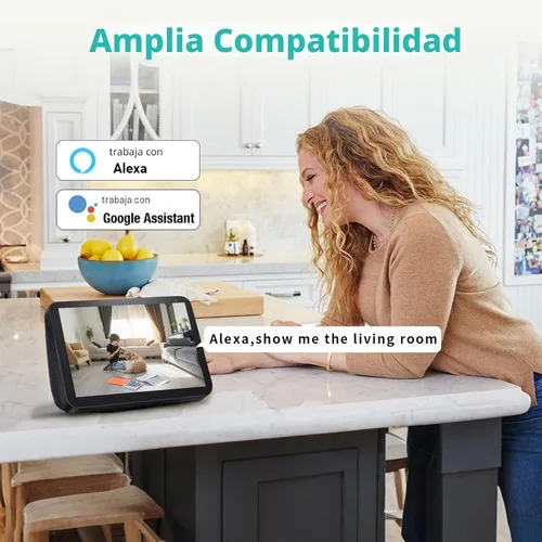 Miniatura 9 de Cámara para interiores, cámara de seguridad HD 3K para interiores, cámara para mascotas con inclinación panorámica de 360°, audio bidireccional