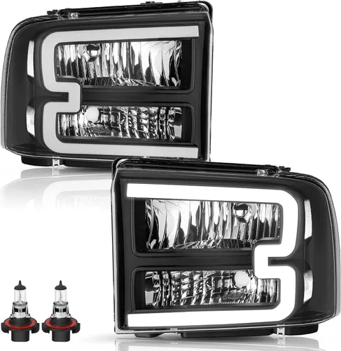Miniatura 12 de TUSDAR Juego de montaje de faros delanteros para Ford F250 F350 F450 F550 Super Duty 2005-2007 / Ford Excursion 2005 lado del conductor