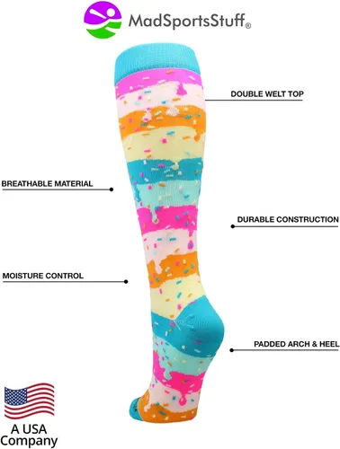 Miniatura 3 de MadSportsStuff Calcetines Rainbow Sprinkles por encima de la pantorrilla