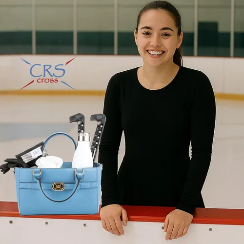 Miniatura 26 de CRS Cross Rink Side Tote. Ice Skating Accessory Bag-Figure Skating, Roller, Inline Skaters, Dance, Cheer.Organizes Guards Water Bottle Phone