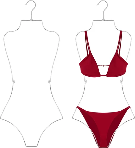 ZEDODIER Colgador para traje de baño, estante colgante de lencería, gancho giratorio superior, diseño plegable Plata