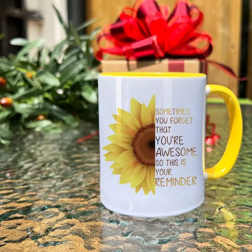Miniatura 4 de Taza inspiradora Sometimes You Forget You're Awesome - Regalos para mujeres y hombres, Día de la Madre, cumpleaños y más