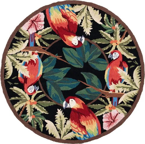 Miniatura 16 de SAFAVIEH Chelsea Collection - Alfombra decorativa de 1 pies 8 pulgadas x 2 pies 6 pulgadas, color negro, lana de campo francesa enganchada a mano