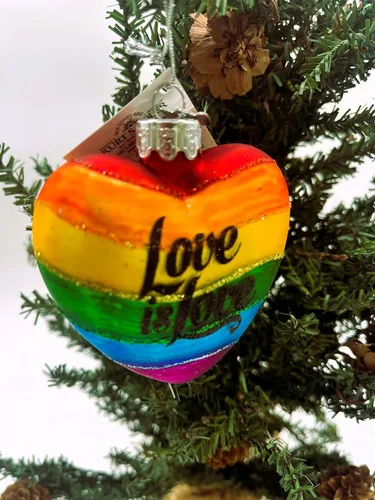 Miniatura 4 de Noble Gems™ Pride - Adorno de cristal de arco iris, Navidad