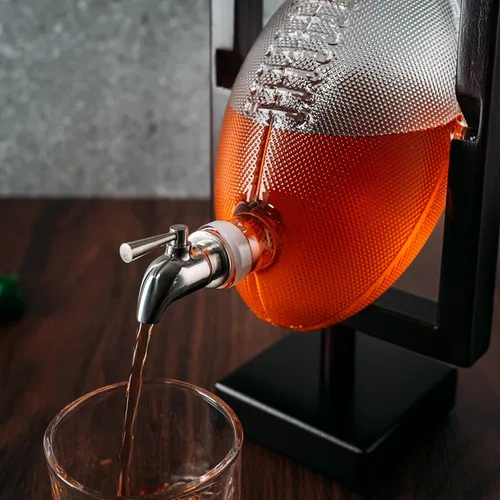 Miniatura 6 de Regalos de fútbol para hombres, papá, decantador de whisky con soporte vertical para portería de campo, juego de decantadores y vasos para fiesta
