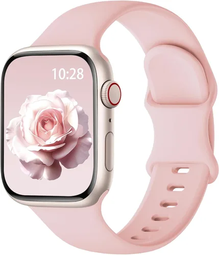 Miniatura 31 de Correa de silicona deportiva compatible con bandas de Apple Watch de 38mm 40mm 41mm 42mm 44mm 45mm 46mm 49mm para mujeres y hombres, correa
