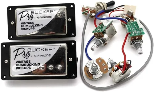 Miniatura 4 de ProBucker Alnico Pastillas de puente y cuello con arnés de cableado profesional y interruptores de 3 vías universales para guitarra eléctrica