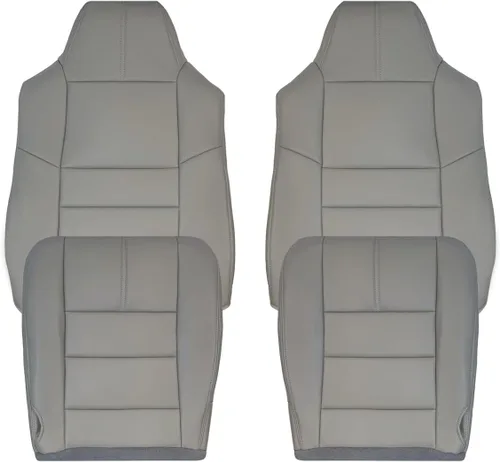 Miniatura 11 de Auto Seat Replacement, Compatible con Ford F250 F350 F450 Lariat Crew Cab 2008 2009 2010, Reemplazo de Funda de Asiento de Cuero Genuino, Fundas