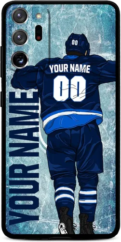 Miniatura 6 de Funda personalizada de bricolaje con nombre y número de hockey sobre hielo para Samsung Galaxy Note 20/20 Ultra 10 Pro Note 9 8, silicona líquida