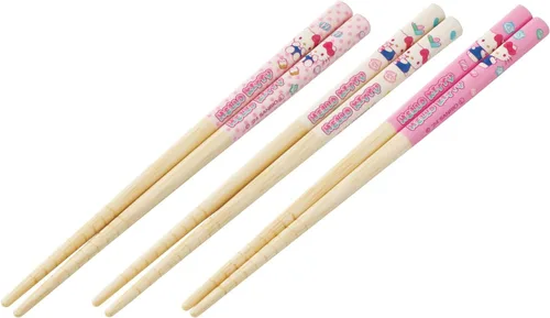 Miniatura 2 de Skater ANT2T-A Sanrio Hello Kitty Mashugumi Bamboo Chopsticks 16.5cm Set of 3 Pairs