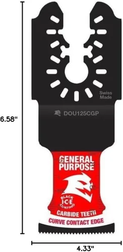 Miniatura 2 de Diablo AMPED Demo Demon - Hoja oscilante de carburo de ajuste universal para cortes generales, ancho de corte de 1-1/4 pulgadas, profundidad