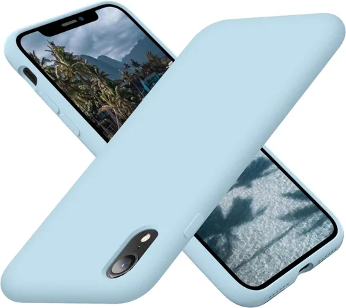 Miniatura 25 de Cordking Funda diseñada para iPhone XR, funda de silicona ultra delgada a prueba de golpes con [forro de microfibra suave antiarañazos], 6.1 Tiza