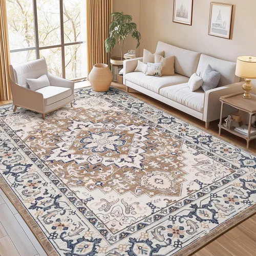 Miniatura 2 de Lofus 8x10 Alfombras de área para sala de estar, alfombra de área lavable, alfombras para dormitorio, cocina, alfombra vintage boho, alfombra suave