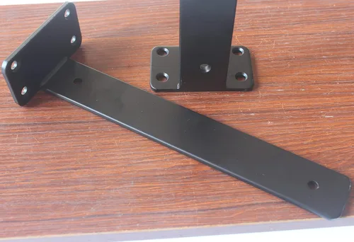 Miniatura 7 de Paquete de 8 soportes de estante en L ocultos negros de 10 pulgadas (15 pulgadas de grosor), soporte de estante de metal, soporte de estante
