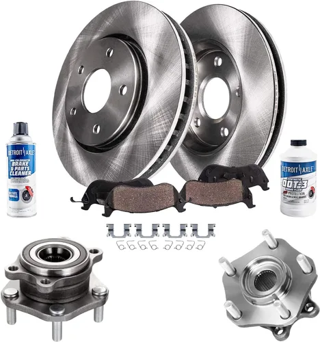 Miniatura 35 de Detroit Axle - Rotores de freno para Jeep Compass 2015-2022 Renegade 2016-2022 Fiat 500X 2016-2022, 2018, 2019, 2020, 2021. Reemplazo de rotores