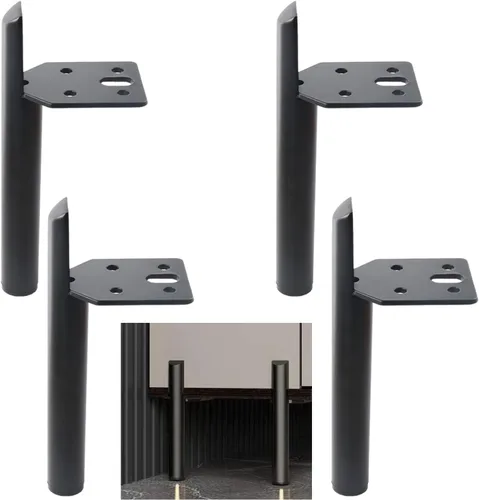 Miniatura 7 de Patas de muebles de 2 pulgadas, patas negras para mesa de café, patas de muebles de metal de mediados de siglo para sofá, gabinete, otomana, juego