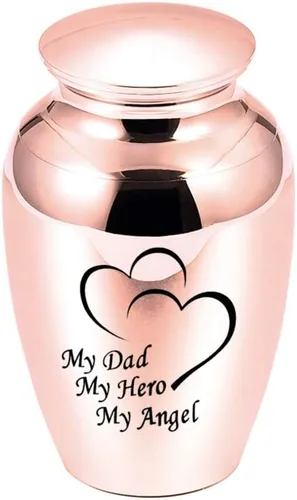 Miniatura 7 de weikui Urnas hermosas urna de cremación exquisita urna funeraria con diseño (2.77 x 1.77 pulgadas) - My Dad My Hero My Angel