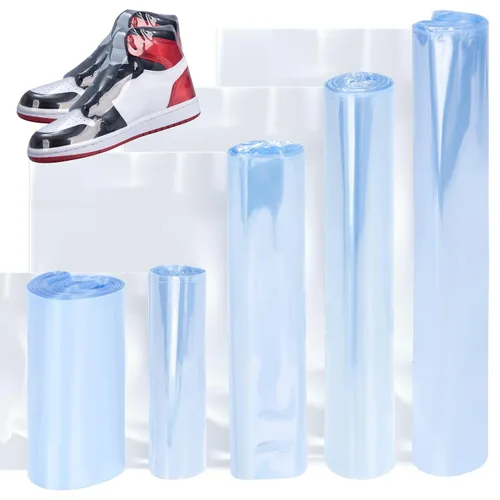 Swpeet 400 unidades de 5 tamaños de 3.93 pulgadas, 6.29 pulgadas, 7.87 pulgadas y 6.4 pulgadas, bolsas termorretráctiles transparentes de PVC, kit