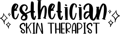 SEC Apparel Estetician Parches termoadhesivos de transferencia de letras para camisetas Ropa de tela | Belleza (terapeuta de la piel)