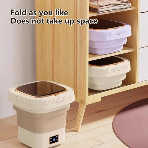 Miniatura 5 de Lavadora portátil, mini lavadora, con secadora de centrifugado, ropa interior de limpieza profunda, ropa de bebé, muy adecuada para casa pequeña