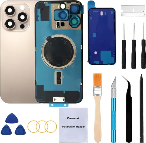 Miniatura 42 de Reemplazo de cristal trasero OEM para iPhone Xs de 5.8 pulgadas con kit de herramientas de reparación y adhesivo preinstalado (Oro)