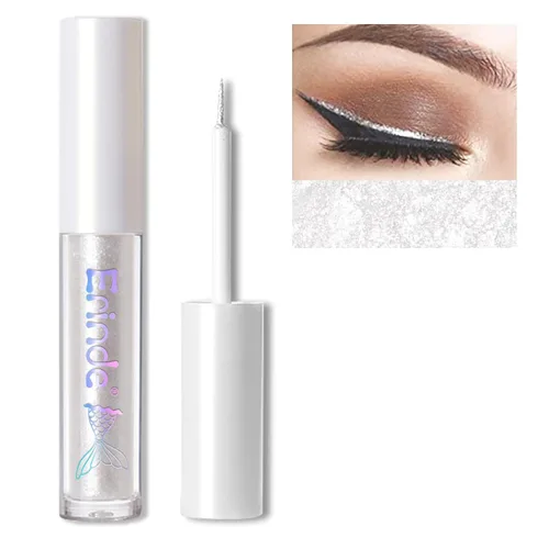 Miniatura 13 de Erinde Maquillaje delineador de ojos con purpurina líquida, delineador de ojos metálico brillante, resistente al agua, brillo debajo de la sombra