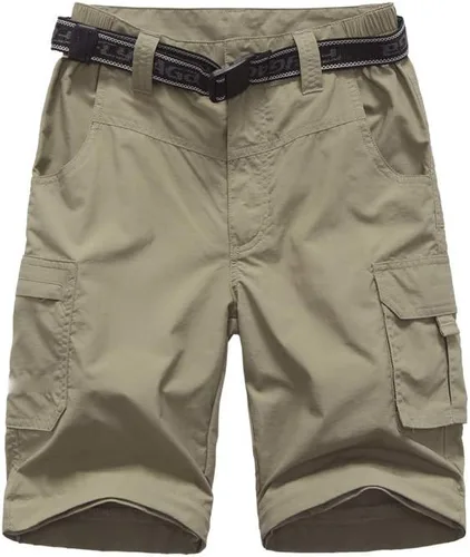 Miniatura 3 de Pantalones de senderismo convertibles para niños, ligeros, de secado rápido, con cremallera, para niños, jóvenes, exteriores, UPF 50+, pantalones