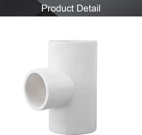 Miniatura 4 de MroMax Reductor Tee PVC Pipe Fitting T-Shaped Connector 1 x 1 x 3/4-Inch ID Slip Fix Hold Corresponding Pipe White 1pcs