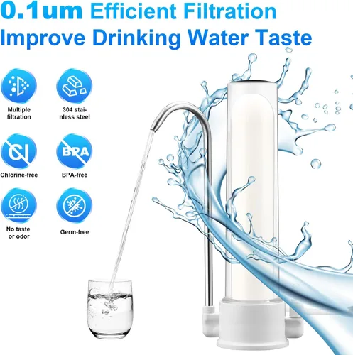 Miniatura 5 de Filtros de agua de cerámica de repuesto de 10 pulgadas para cocina, filtro de encimera de 4 etapas, cartucho de vela lavable de 10 pulgadas