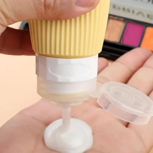 Miniatura 6 de Paquete de 16 botellas de viaje para artículos de tocador, botellas de viaje de silicona a prueba de fugas aprobadas por la TSA para artículos