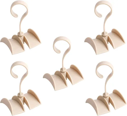 Percha giratoria para cinturón, organizador giratorio de 360°, 4 perchas para secar toallas, brasieres, ropa, guantes, colgador de plástico para Azul