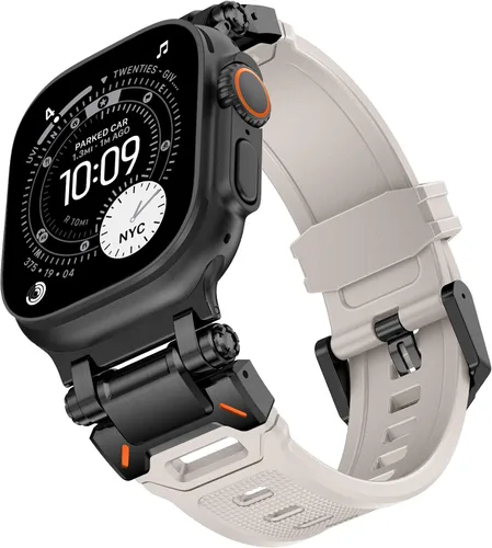 Miniatura 20 de KADES Correa deportiva resistente de TPU para Apple Watch Ultra 3/2/1 de 1.929 in, conectores metálicos para Apple Watch Series 11/10/SE3 de 1.81