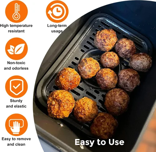 Miniatura 5 de Piezas de repuesto para freidora de aire para Ninja Foodi DualZone, 2 piezas de accesorios para freidora de aire de grado alimenticio, bandeja
