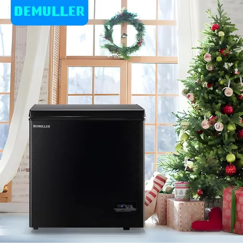 Miniatura 4 de DEMULLER Congelador de pecho de gran capacidad (hasta -11.2 ℉) con dos cestas extraíbles independientes, color negro, tamaño compacto para el hogar