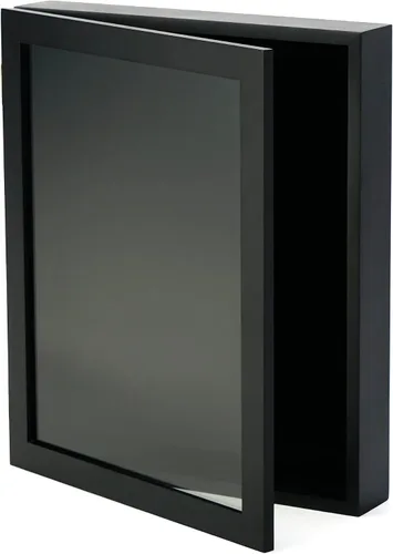 Caja de Sombra Grande de 12x15, Vitrina de Caja de Sombra Profunda, Caja de Sombra Negra, Marco de Caja de Sombra para Retratos, Caja de Sombra con