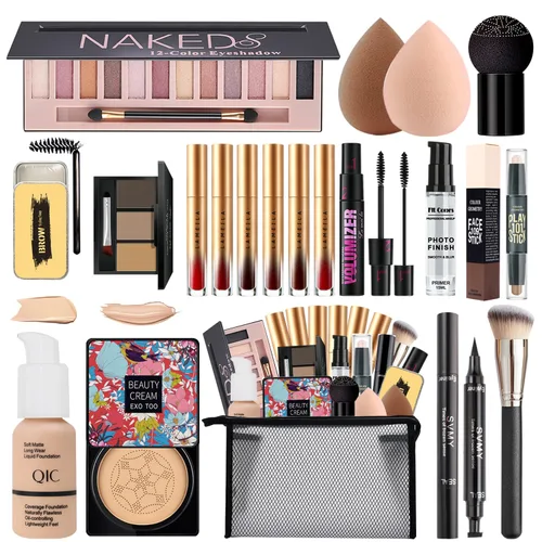 Miniatura 9 de Kit de Maquillaje Todo en Uno para Mujeres Kit Completo, Set de Regalo de Maquillaje de Viaje para Mujeres, Adolescentes y Niñas, Incluye Sombra
