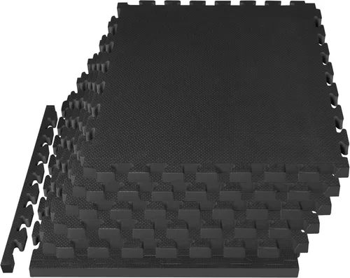Miniatura 11 de Mat Block - Esterillas de piso de EVA para ejercicio: Tapetes de espuma interconectados de alto rendimiento - 6 baldosas (Área: 24 pies cuadrados)