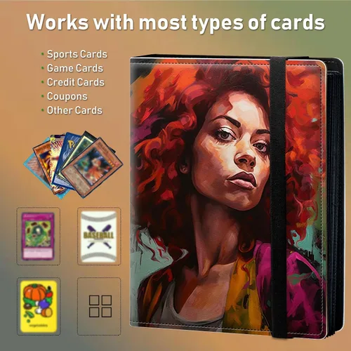 Miniatura 4 de Carpeta para tarjetas intercambiables, 4 bolsillos para tarjetas intercambiables, 160 bolsillos de doble cara, funda para tarjetas
