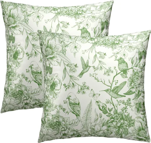 Miniatura 19 de Fundas de Almohada de Bosque de Pinos 22x22 Juego de 2, Fundas de Almohada Decorativas de Árboles de Abeto y Cedro Verde Nieve Beige de Invierno