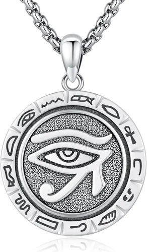 Miniatura 68 de Collar de pentagrama de plata de ley con triple luna, diosa celta, nudo celta, nudo de brujas, Ankh, sol y luna, Hécate, lilith, Santa Muerte