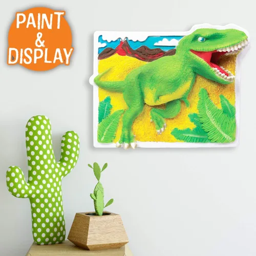 Miniatura 4 de Made By Me Horizon Group USA - Arte de pared 3D, para colgar en la pared, resina, T-Rex, dinosaurio, pintura acrílica