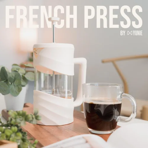 Miniatura 7 de ANGORA BRANDS Yunie - Cafetera de prensa francesa de 34 onzas, prepara café rico y té en cualquier lugar, cafetera portátil para cocina, viajes