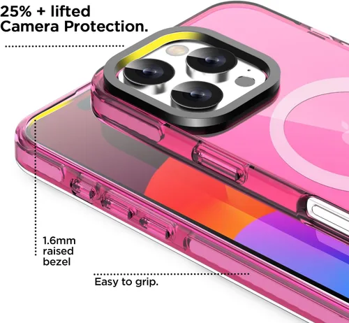 Miniatura 354 de AICase Funda protectora para iPhone 16 compatible con iPhone 16, delgada, ligera, transparente [no amarillenta] Diseño vibrante