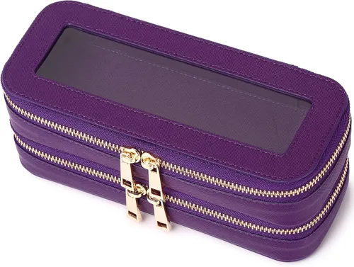 Miniatura 35 de Pinkmik Pequeña bolsa de maquillaje, mini estuche transparente para maquillaje y neceser con cremallera, organizador de bolsos para mujer
