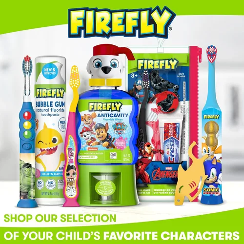Miniatura 9 de Firefly Ready Go Brush, Peppa Pig, Cepillo de Dientes con Temporizador Luminoso, Cerdas Suaves Premium, Temporizador de 1 Minuto, Ventosa Menos