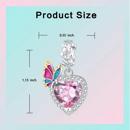 Miniatura 211 de LUXILLA Abalorio de plata de ley 925 para madre, hija, abuela, para familia, amor, madre, hija, abuela, para pulseras, collares, dijes, abalorios