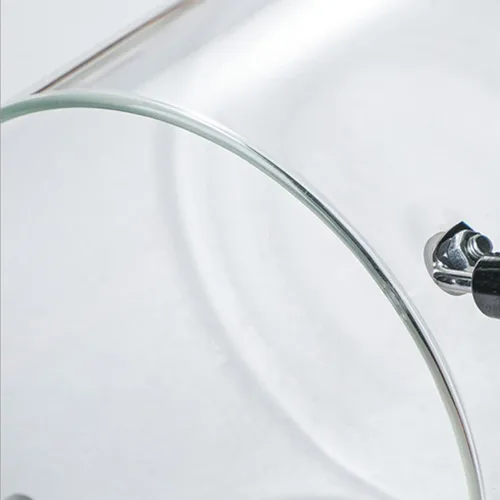 Miniatura 6 de Cacerola de vidrio con tapa, resistente al calor, olla de cocina de vidrio de borosilicato de madera con doble asa, cristalería transparente