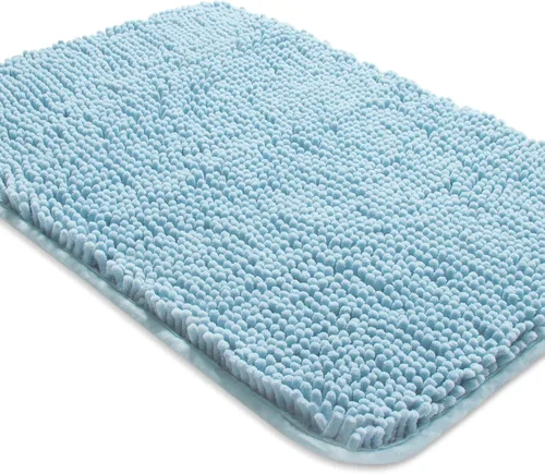 Miniatura 77 de Yeaban Alfombra de pasillo de baño de 24 x 72 pulgadas, antideslizante, alfombra de baño larga de felpilla gruesa, absorbente y lavable, alfombra